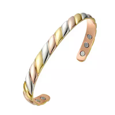 Womens New Design Copper Magnetic Therapy Bangle Medical Ladies Fashion Jewelry • £19.19