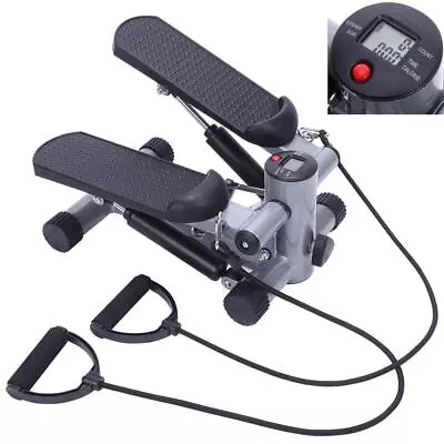 Exercise Mini Stepper Machine Workout Step Trainer Climber With Resistance Bands • $53.79