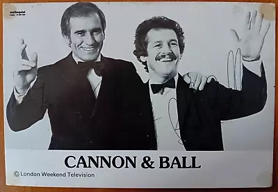 ORIGINAL AUTOGRAPHED POSTCARD CANNON & BALL Comedy Double Act • £4.49