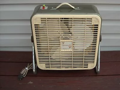 Vintage Vornado Fan 12  Metal Blade Green Box / Stand Fan 3 Speed WORKS GREAT • $159.99