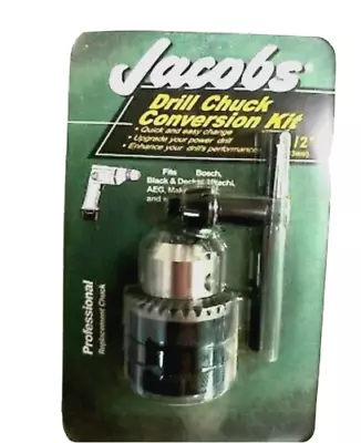 Jacobs  1/2 In. In. Keyed Drill Chuck  1/2 In. 3-Flat Shank (USA SELLER) SALE !! • $19.95