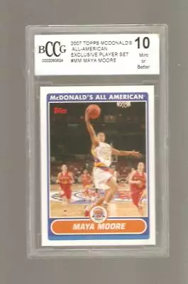 Maya Moore 2007 Rookiebeckettbccg10gem-mintuconn4x Wnba2x Ncaa2x Olympic • $199.99