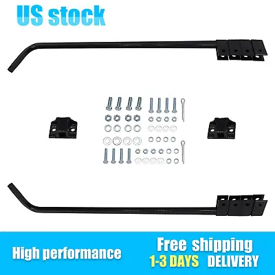 New Black Mud Flap Hanger Bracket Straight With Mounting Kit Semi Trucks Pair • $35.28