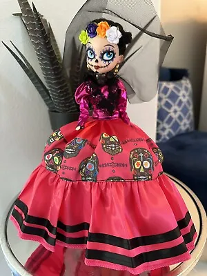 Frida Kahlo Catrina Doll Muñeca De Frida Kahlo Artesanal13 H Mexican Doll • $21