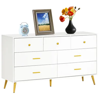 6 7 Drawer Dresser For Bedroom Modern Dressers & Chests Of Drawers With Storage • $218.49
