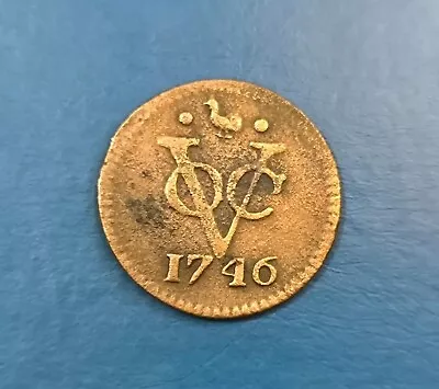 1746 Dutch Netherlands Colonial Voc Duit New York Penny West Frisia Coin_b87 • $15