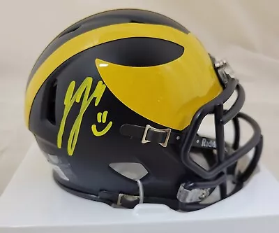 Jj Mccarthy Signed Michigan Wolverines Speed Mini Helmet Beckett Coa • $199.99