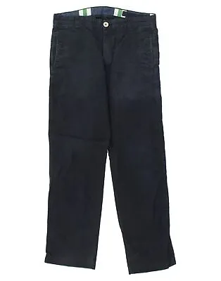 MURPHY & NYE Mens Straight Casual Trousers W32 L32  Navy Blue Cotton AU63 • $16.99