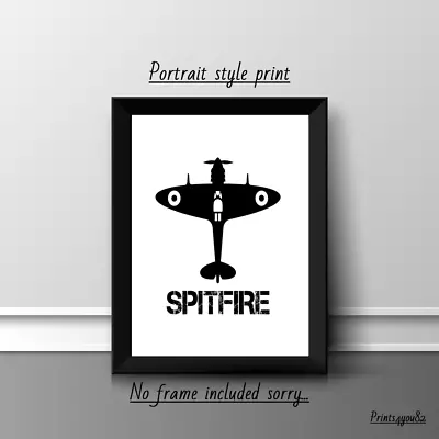 £3.99 • Buy Spitfire A4 Print Poster Picture Unframed Wall Art Home Decor New Gift World War