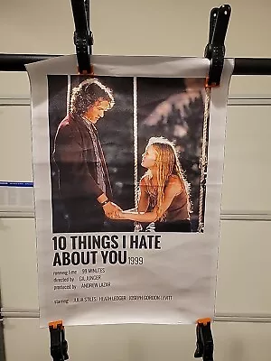  10 Things  I Hate  About You 1999 New Movie  Poster Meterial Vinyl Approx 12x18 • $3.20