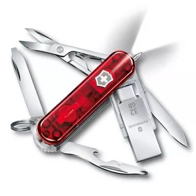 VICTORINOX Midnight Manager@Work Outdoor Swiss Army Knife LED USB Memory 32G • $118
