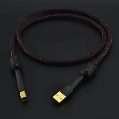 HiFi USB Cable A-Male To B-Male DIY Audio Signal Cord For DAC Decoder Sound Card • £21.46