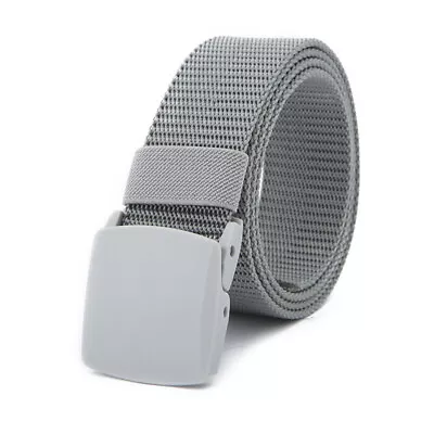 Men's Plastic Cam Buckle Nylon Canvas Tactical Waistband Webbing Military Belt • $8.98