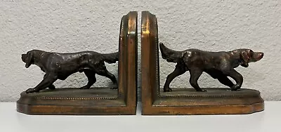 Old Hunting Dogs Vintage Irish Setter Golden Retrieve Pointer Dog Bookends • $19.99