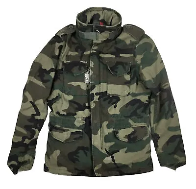 Alpha Industries M-65 Field Jacket Size S Classic Camo Military Coat • $59