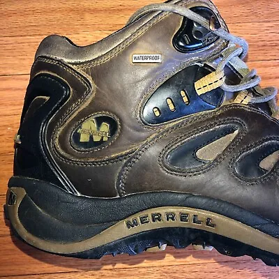 Merrell Reflex MId MEN Size 14 Brown Espresso Leather Waterproof Hiking Boot • $39.95