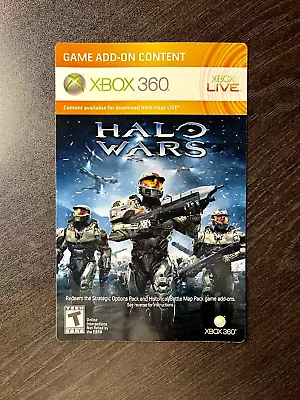 Halo Wars Xbox 360 DLC Downloadable Code Card New Unused Brand New Unredeemed • $19.99