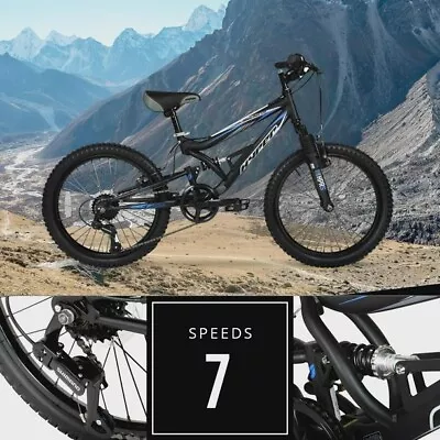 20  Boys Shocker Mountain Bike Kids 7 Speed Full Suspension Bicycle MTB Bikes US • $144.90