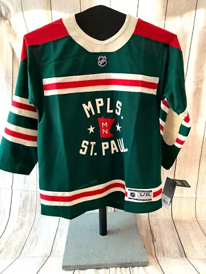 $34.99 • Buy Minnesota Wild NHL Green ZACH PARISE #11 Green Alternate Jersey Youth L/XL NWT