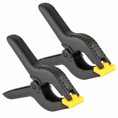 2 Pcs 6  Inch Heavy Duty Plastic Spring Clamps Tips Tool Clip 2.5  Jaw Opening • $8.39