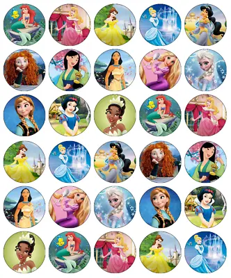 £1.90 • Buy 30x Disney Princess Cupcake Toppers Wafer Paper Fairy Cake Toppers Kids