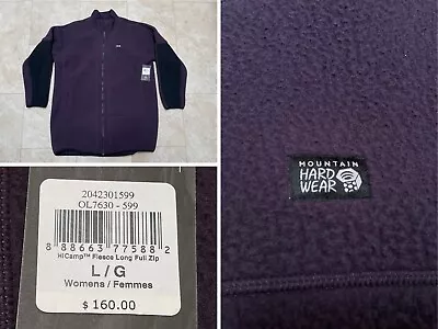 Mountain Hardware Fleece Hicamp Jacket Womens Purple Full Zip Large New Tags • $89