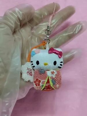 2009 Hello Kitty Kimono Mini 2  Plush Doll Keychain Phone Charm VG Cond. • $30