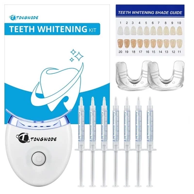 $14.99 • Buy Teeth Whitening 7 Gel Pack Kit LED Dental Care LED Whitener Bleaching Peroxide