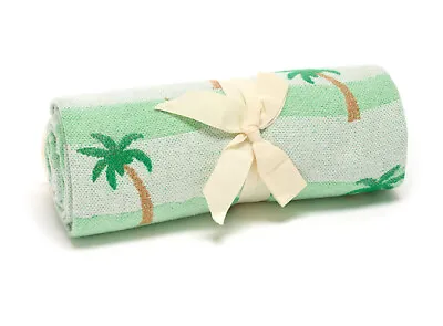 Disney Store Mickey Mouse Tropical Hideaway Woven Throw Picnic Blanket Cotton BN • £24.99