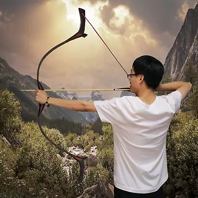 35-40-45Lbs Handmade Mongolia Handicrafts Longbow Traditional Hunting Practice • $66.49