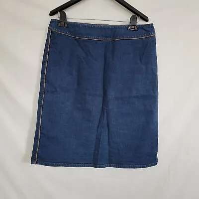 Ann Taylor Stretch Women’s Size 12 A-line Denim Jean Skirt Boho Vintage • $10.87
