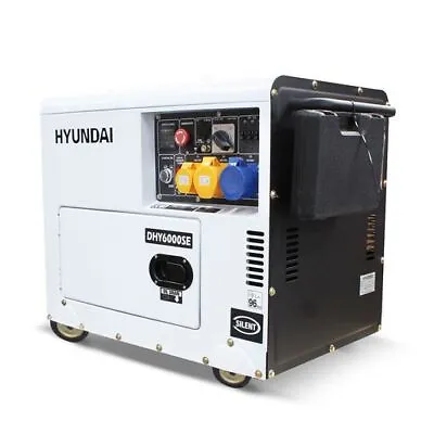 Hyundai 5.2kW 6.5kVA Silenced Standby Single Phase Diesel Generator DHY6000SE • £1499.99