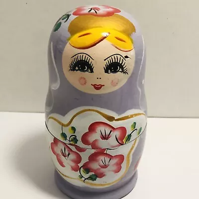 Beautiful Russian Hand Crafted Wooden Babushka  Nesting Dolls • $25