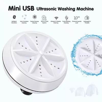 $18.99 • Buy USB 3in1 Washing Machine Portable Personal Rotating Ultrasonic Turbine Washer