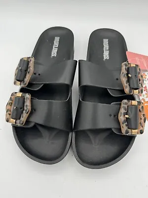 MUK LUKS Women's Grand Cayman Sandals In Black New With Tags (no Box) Size 8 • $12.99