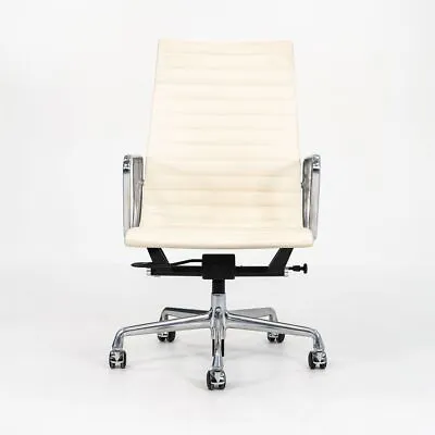 2014 Herman Miller Eames Aluminum Group Executive Desk Chair W Ivory Leather 12+ • £1206.42