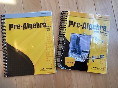 Abeka Pre-Algebra Work-Text Teacher Key And Solution Key 3rd Edition A Beka • $25