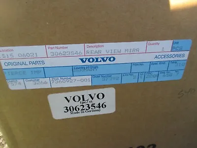 NOS  OEM  Volvo V40 - S40  Passenger Side Rear View Mirror 2000-2004 Heated • $49.95