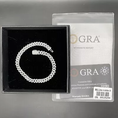 HIGH QUALITY MOISSANITE 6MM Miami Cuban Link Bracelet S925 7inch (PASSES TESTER) • $175