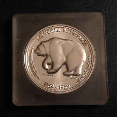 1969 California Bicentennial Medal  .999 SILVER MEDAL MEDALLIC ART CO Cd • $39