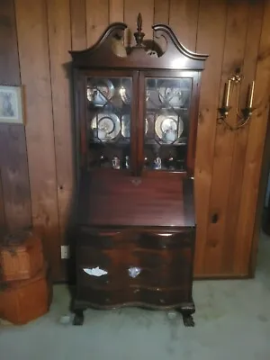 Antique Mahogany Governor Winthrop Secretary Bookcase Desk #21704 • $550