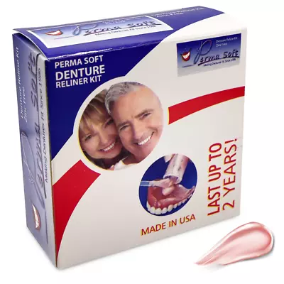 $18.99 • Buy PERMA SOFT Denture Reline | DENTURE RELINER KIT 2 LINER KITS INCLUDED