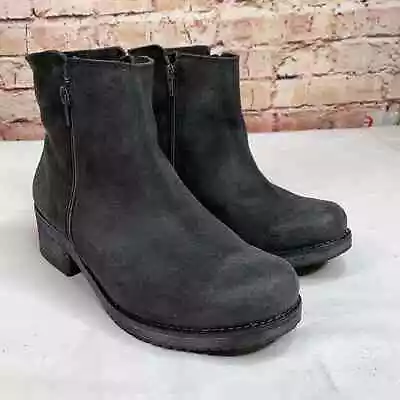 Naot Wander Ankle Bootie Chelsea Double Zip Gray Suede Size 40 US 9-9.5 • $50