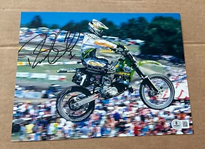 Ricky Carmichael Signed 8x10 Motorcross Photo Beckett Bas #5 • $61.10