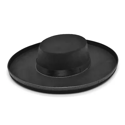 Mens Felt Mexican Bandit Hat Spanish Zorro Wild West Fancy Dress Accessory • $22.88