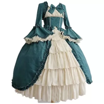 2024 Rococo Ball Gown Vintage Renaissance Medieval Costume Princess Lolita Dress • $82.50