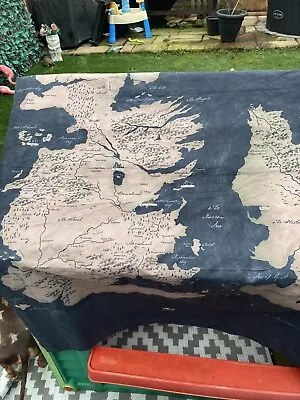 Game Of Thrones Map Fabric Large Tablecloth 76”x 58”  • £25.99