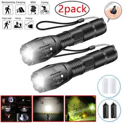 Super-Bright 90000LM LED Tactical Military LED Flashlight Torch 5 Modes Zoomable • $7.29