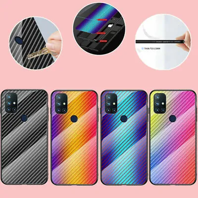For OnePlus Nord N10 N100 5T 6T 7T 8T 8Pro  Glass HARD BACK HARD Silicon Case • $70