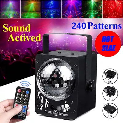 £25.99 • Buy 240 Pattern RGB LED Disco Ball Light Stage Party Strobe Laser Light DJ Projector